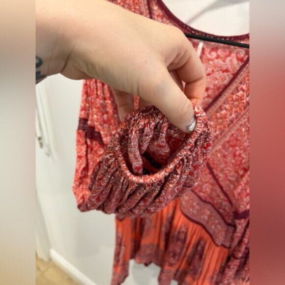 LIKE NEW- FREE PEOPLE -Luna Scarf Print Tunic DRESS/TOP - Picture 7 of 10